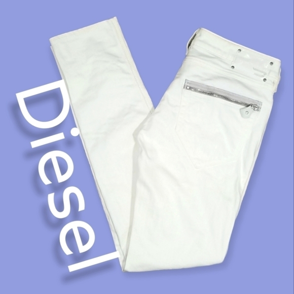 Diesel Industry Women's Clush White Skinny Jeans Size 29x32 - Picture 1 of 9